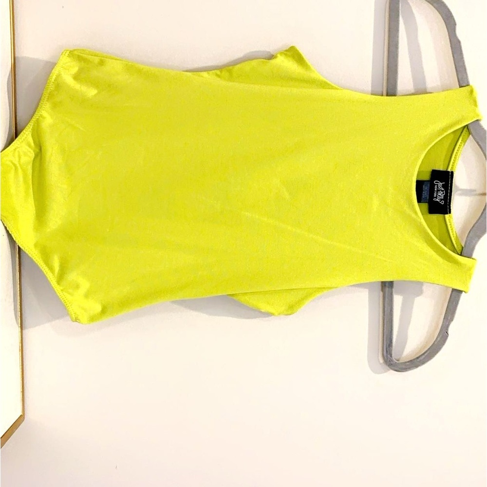 Yellow Sleeveless Fitted Bodysuit